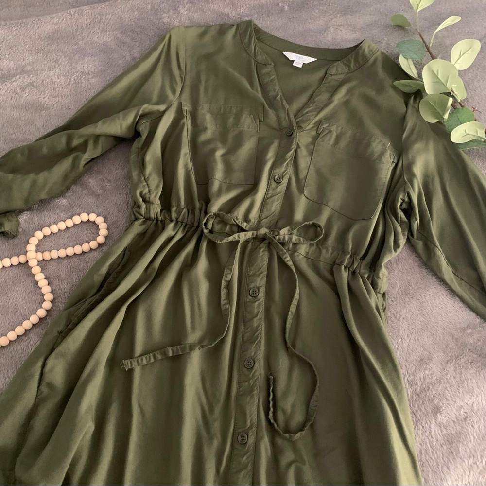 NWOT army green dress